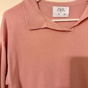 Zara Pink Collared Top